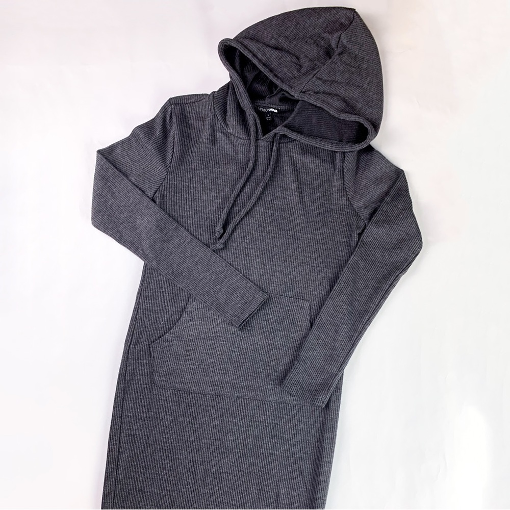 Fashion Nova Taking A Break Hooded Maxi Dress